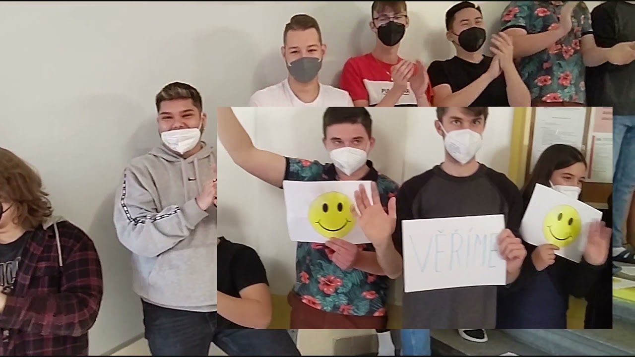 Podpora žáků a zaměstnanců ze SOŠ a SOU, Kladno, náměstí E. Beneše 2353 všem zdravotníkům.