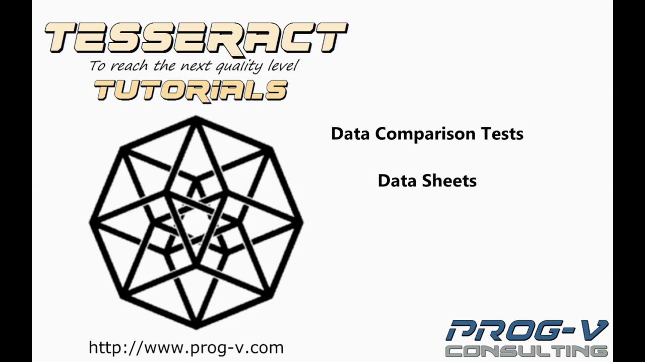 Tutorial - Data Comparison Test (Data Sheet)