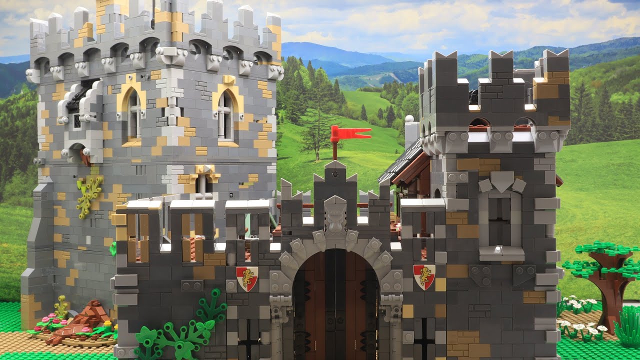 Epic Medieval Lions' Castle Stop Motion Build - LIGHTAKE MOC