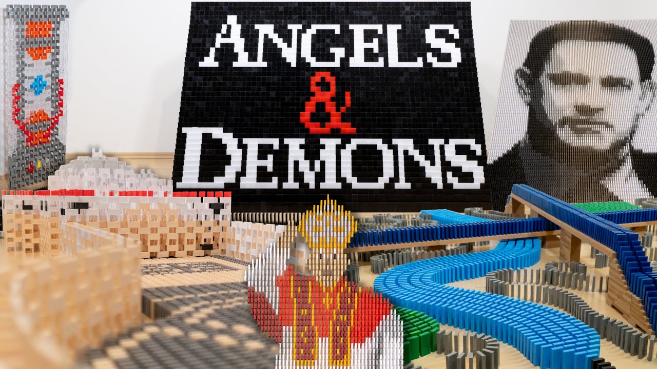 Angels & Demons in 125,000 dominoes | DominoERDMANN & DominoJOJO