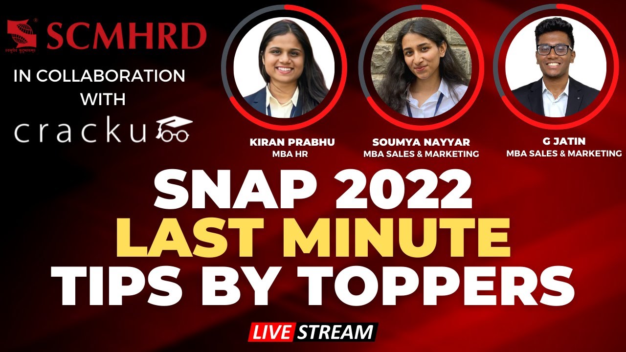 SNAP 2026 Last Minute Tips 🔥 By SCMHRD | Cracku