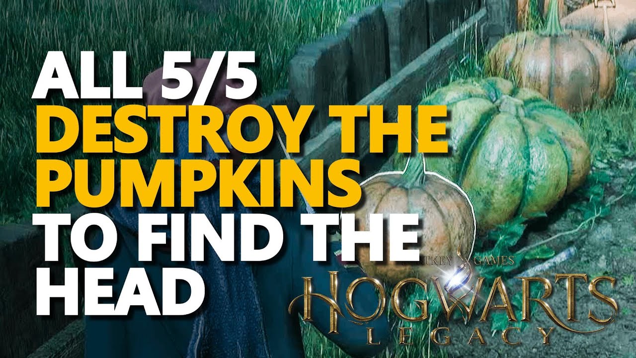 Destroy the pumpkins to find the head Hogwarts Legacy All 5/5