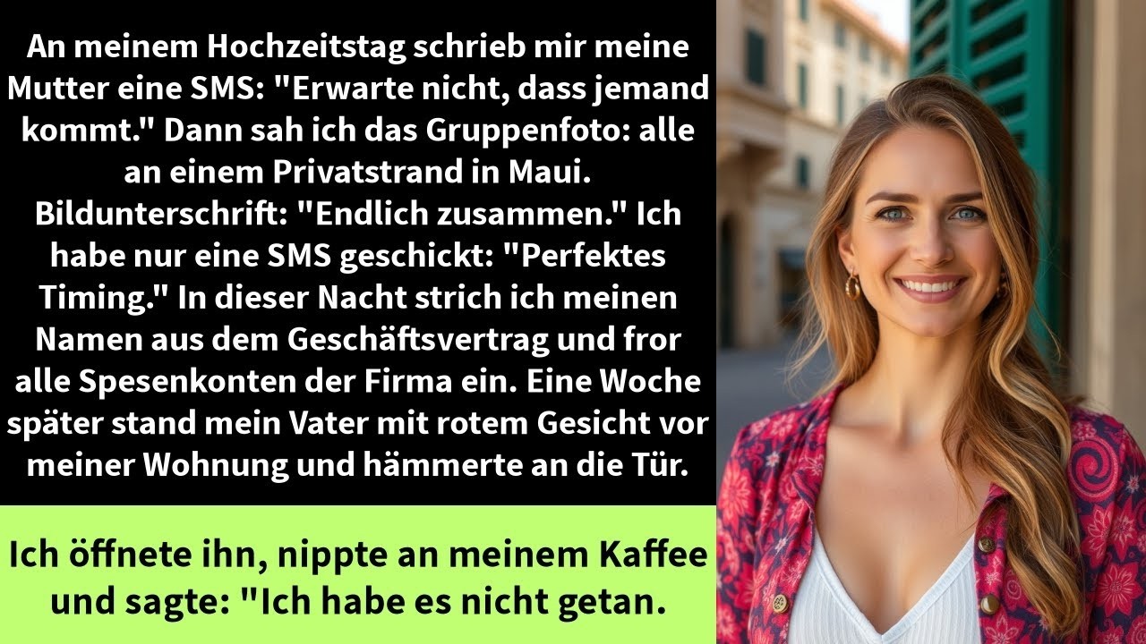 An meinem Hochzeitstag schrieb mir meine Mutter eine SMS   Erwartet nicht, dass jemand kommt