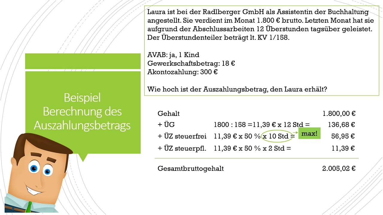Zulagen und Zuschläge_Berechnung Gesamtbruttogehalt und Auszahlungsbetrag