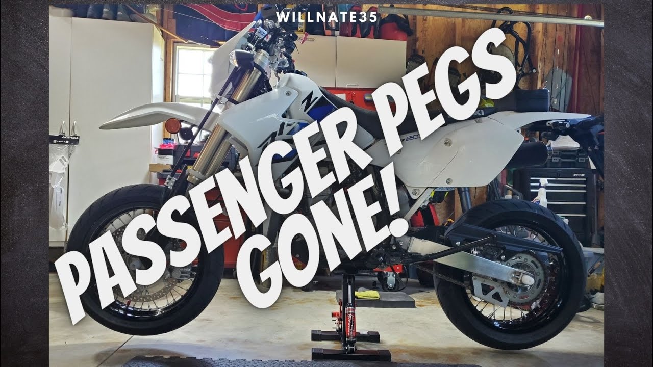 2022 DRZ400SM Exhaust Bracket for Passenger Peg Removal
