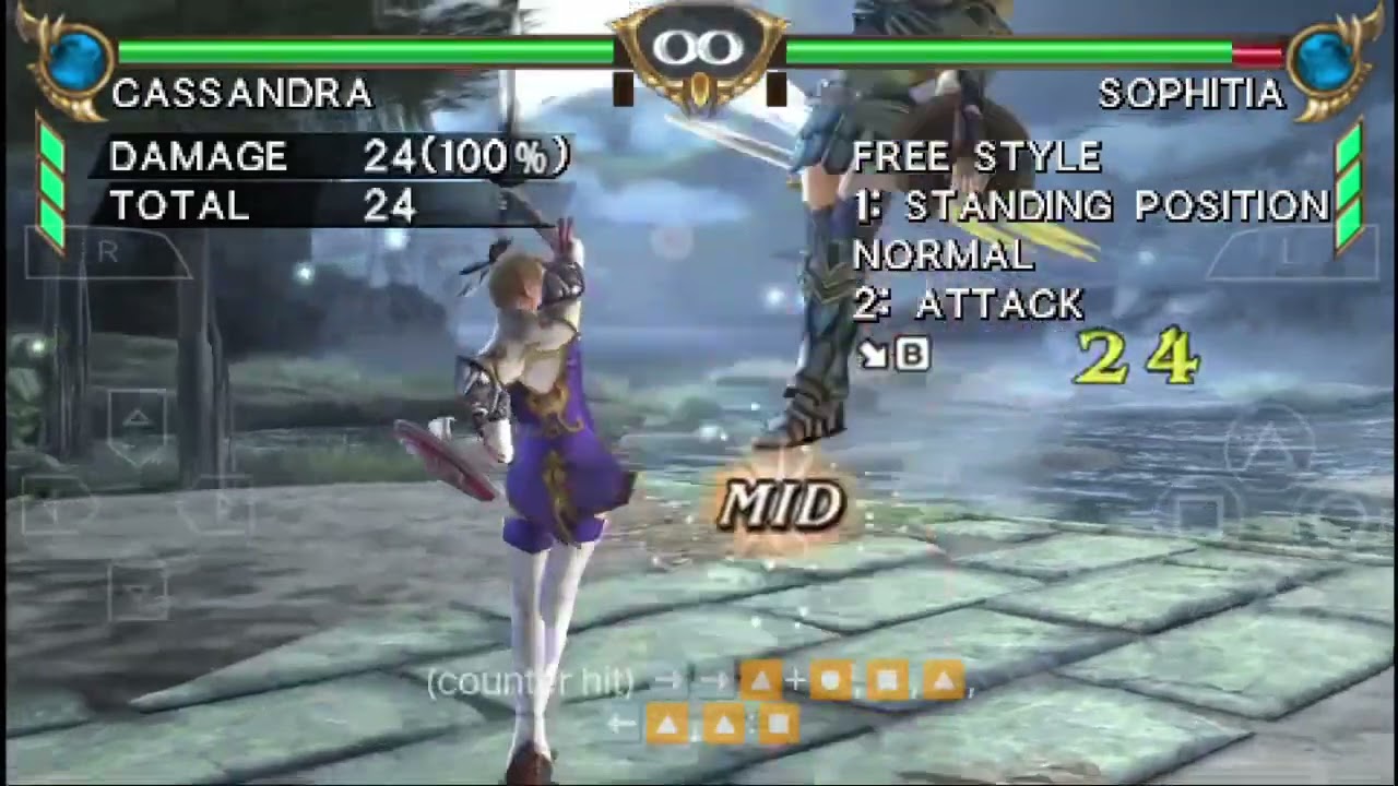 CASSANDRA combo guide Soul Calibur - Broken Destiny