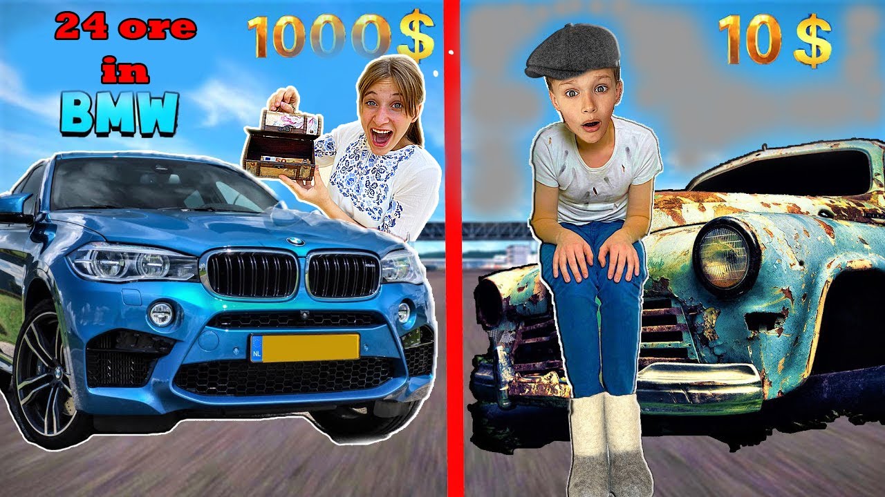 24 ORE ⏰ în MAȘINĂ BOGATĂ💰 vs MAȘINĂ SĂRACĂ😥/ Challenge în mașină🚗