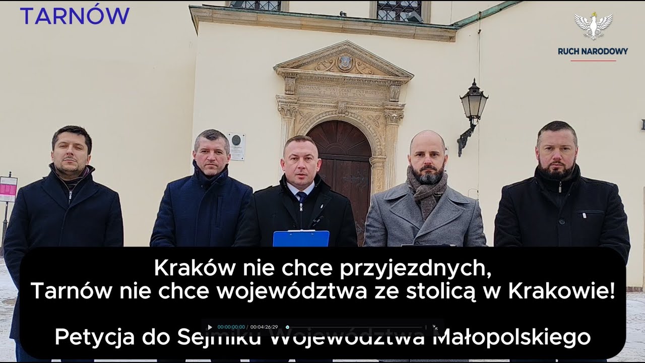 Kraków nie chce przyjezdnych, Tarnów nie chce województwa ze stolicą w Krakowie!