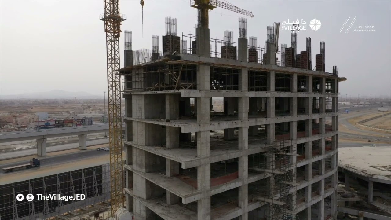 تم الانتهاء من ٩٥ % من أعمال الهيكل #ذا_ڤيلج | ابريل 2021