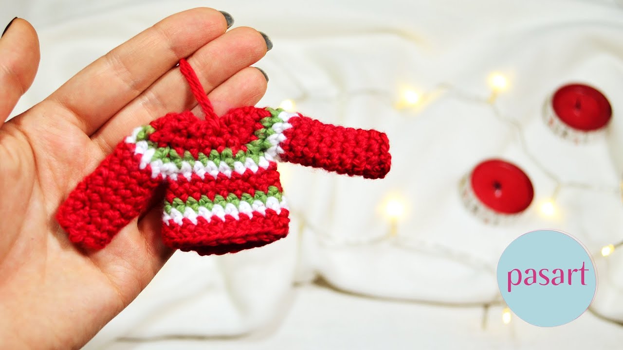 Jak zrobić mini sweterek na choinkę? Szydełkowe ozdoby DIY - pasart.pl