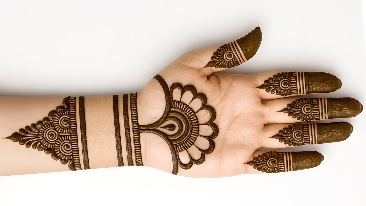 New easy bridal front hand mehndi design | simple mehndi design | mehandi  design | mehndi | mehandi
