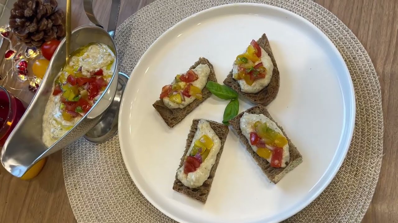 Più facile di quanto pensi, antipasti che impressionano.  Bruschette con Crema di Melanzane!