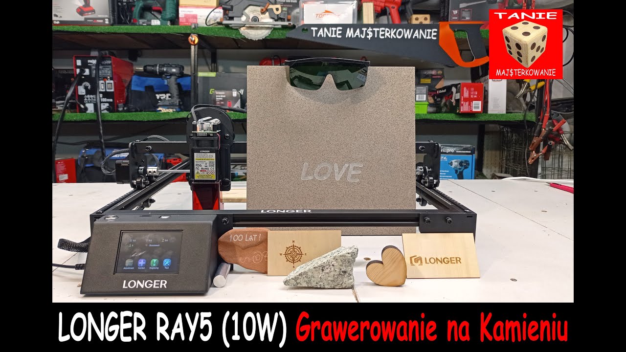 Bardzo Prosty do Złożenia Laser LONGER RAY5 (10W) Grawerowanie na Płytach i Kamieniach Naturalnych !