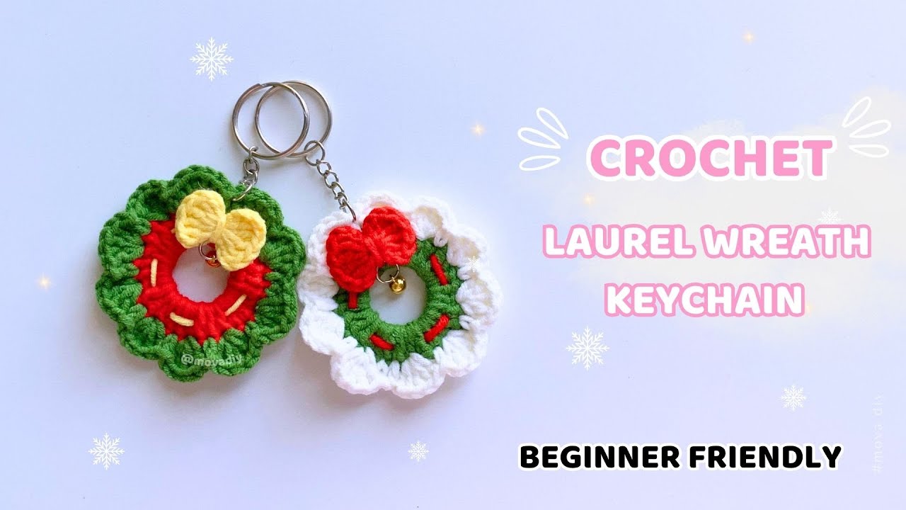 Вязаный рождественский венок крючком шаг за шагом🎄🎁 Подходит для начинающих | Мило и просто #movadiy