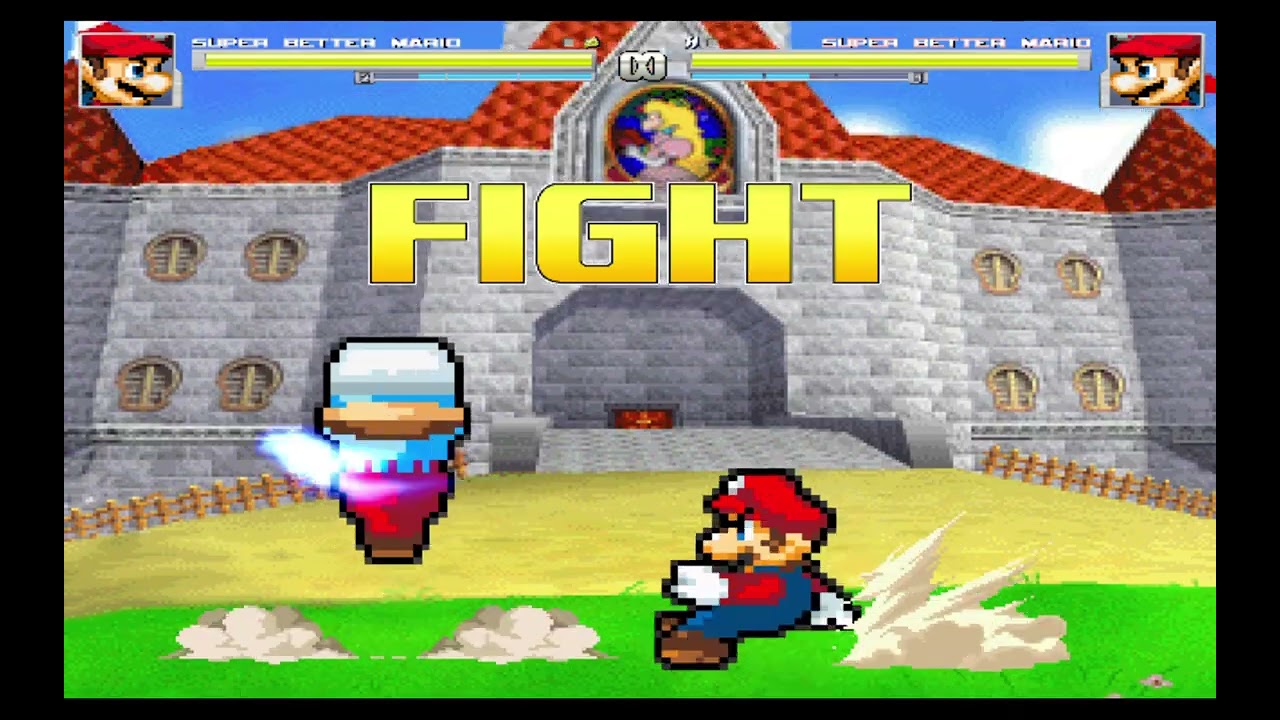 [MUGEN 1.1b1] Super Better Mario V4.1 VS Super Better Mario V4