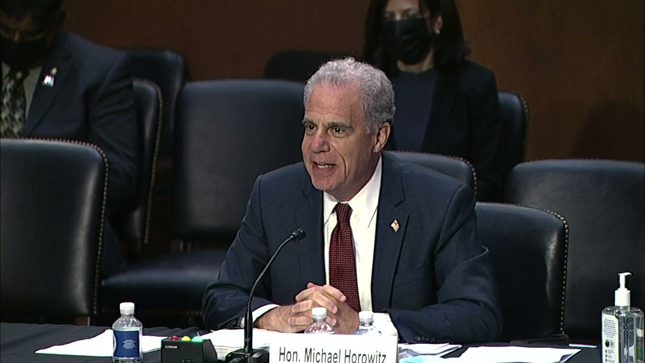 Sen. Coons Questions FBI Director Wray & IG Horowitz in Judiciary Committee &ndash; Sept. 15, 2021