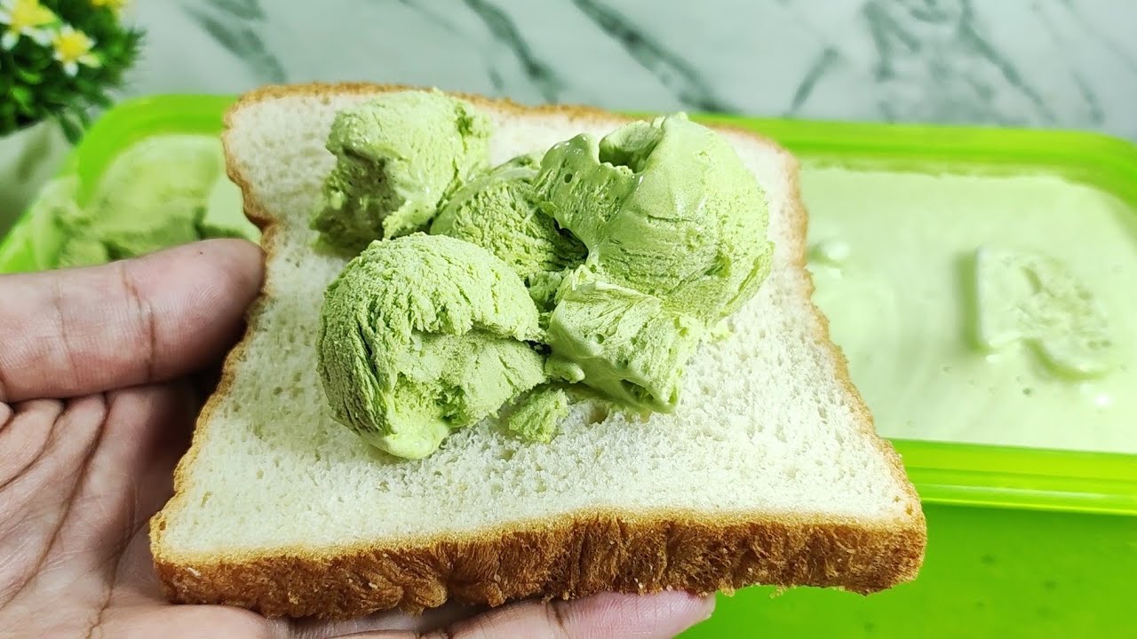Cara membuat es krim green tea atau es krim matcha | cara buat es krim sendiri