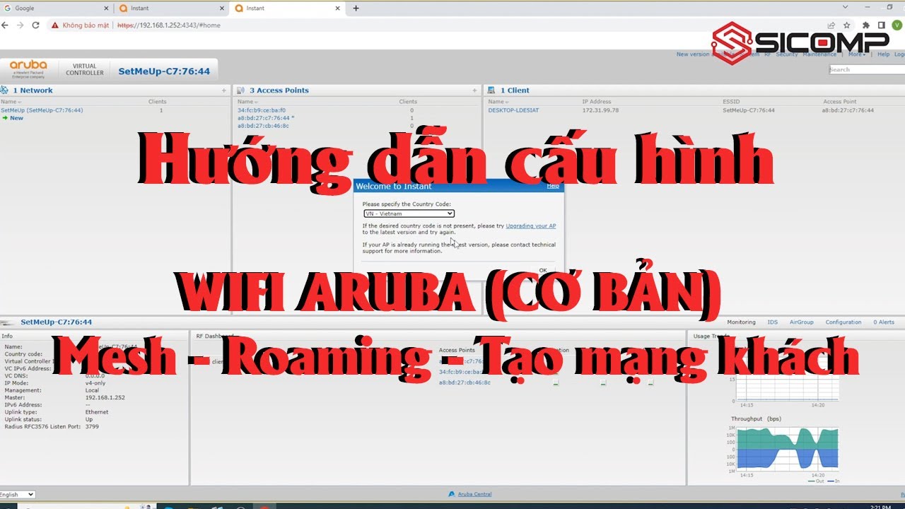 [CƠ BẢN] HƯỚNG DẪN CẤU HÌNH WIFI ARUBA | MESH - ROAMING - TẠO MẠNG KHÁCH