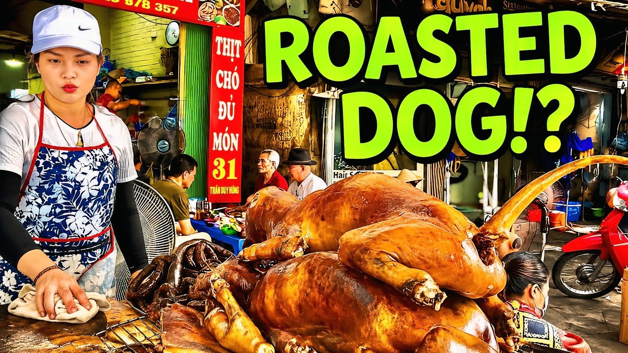 Продавец собачьего мяса в Ханое 🐕 | Вьетнамская уличная еда 🇻🇳