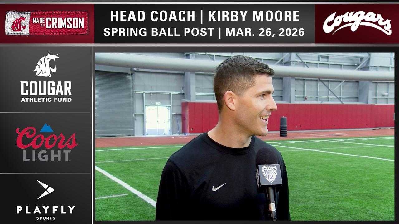 WSU Football: HC Kirby Moore | WR Tony Freeman | DE Matyus McLain | Spring Ball Post | 3/26/26