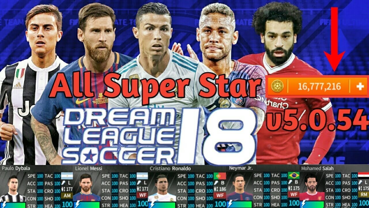 DREAM LEAGUE SOCCER 2018 ALL SUPER STAR PLAYERS POWER 100 🔥 GAMEPLAY