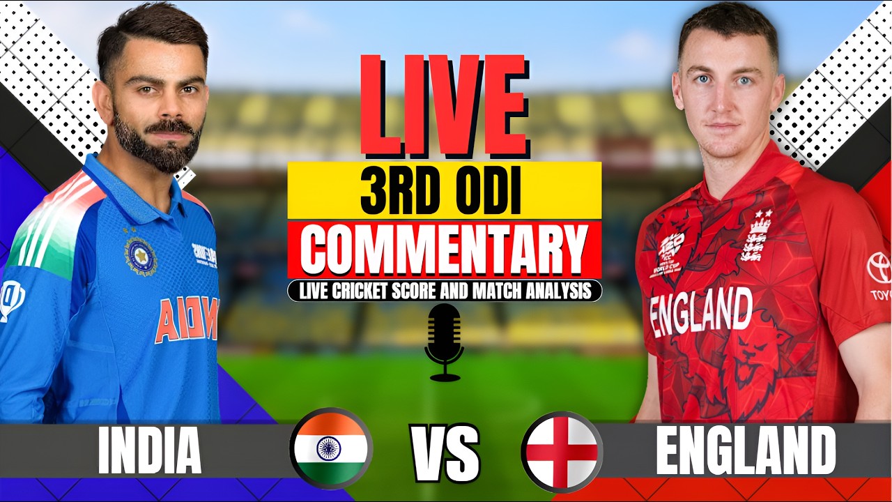 Live: India vs England 3rd Odi | Match Analysis & Commentary | Eng vs Ind Last Overs | Todays Match