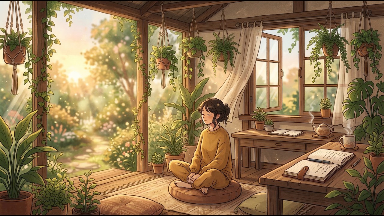 Lo-fi Beats 🌿🌞📖 Morning Sun Garden Studio | Lo-fi beats for studying, focusing, and relaxing