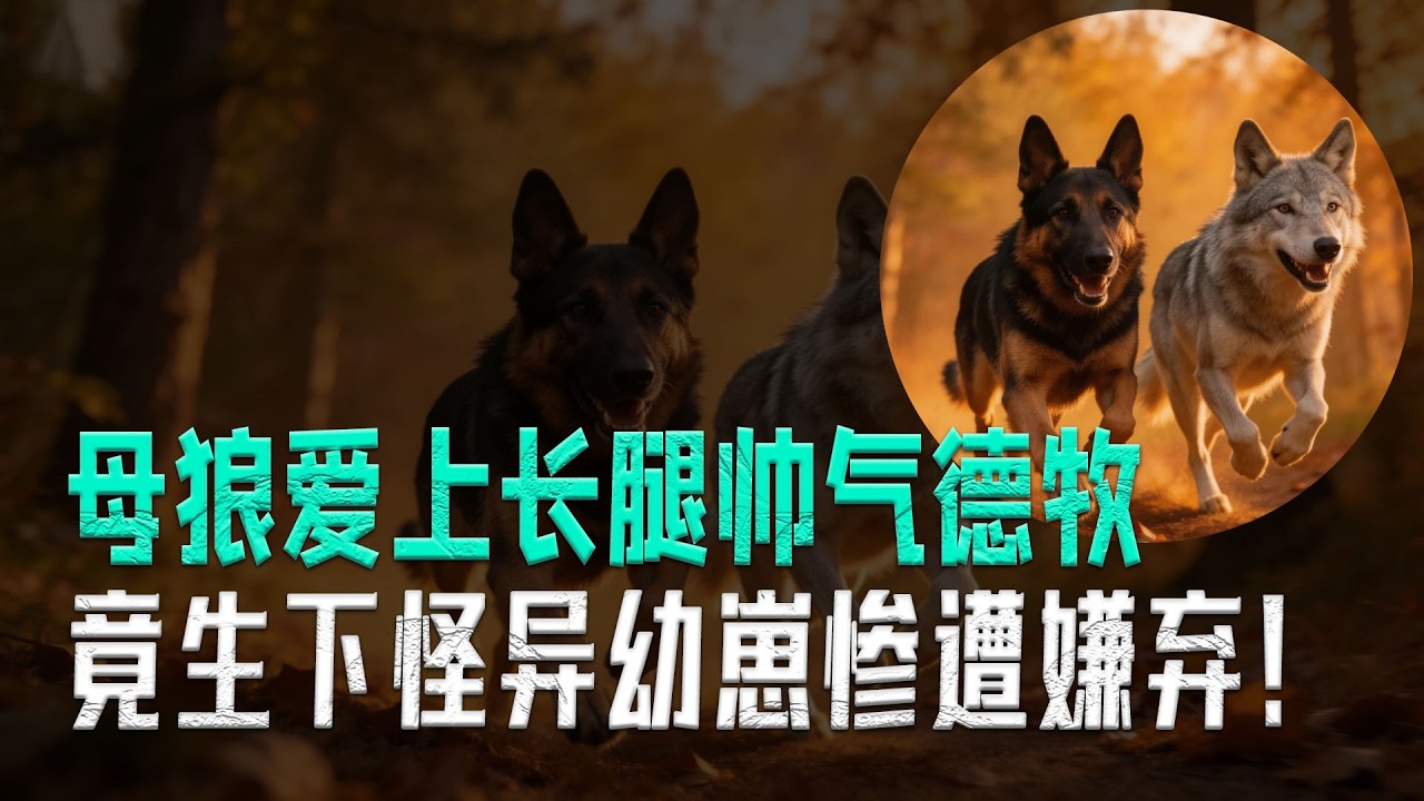 母狼愛上長腿帥氣德牧，為了愛情拋棄族群，結果竟生下怪異幼崽慘遭親爹嫌棄！