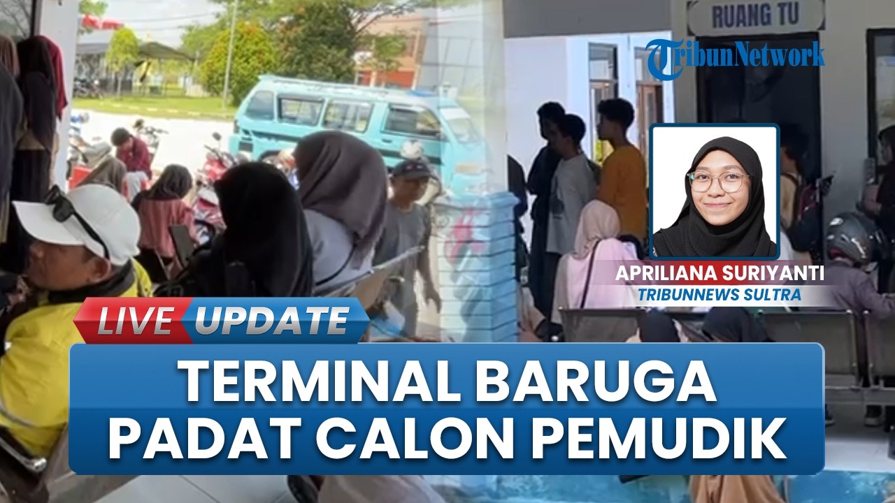 Terminal Baruga Kota Kendari Dipadati Calon Pemudik, Antre Tiket Damri Gratis ASR Sejak Jam 7 Pagi