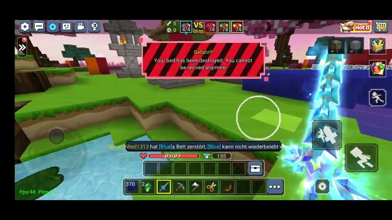 Bedwars mobile gameplay uncuted