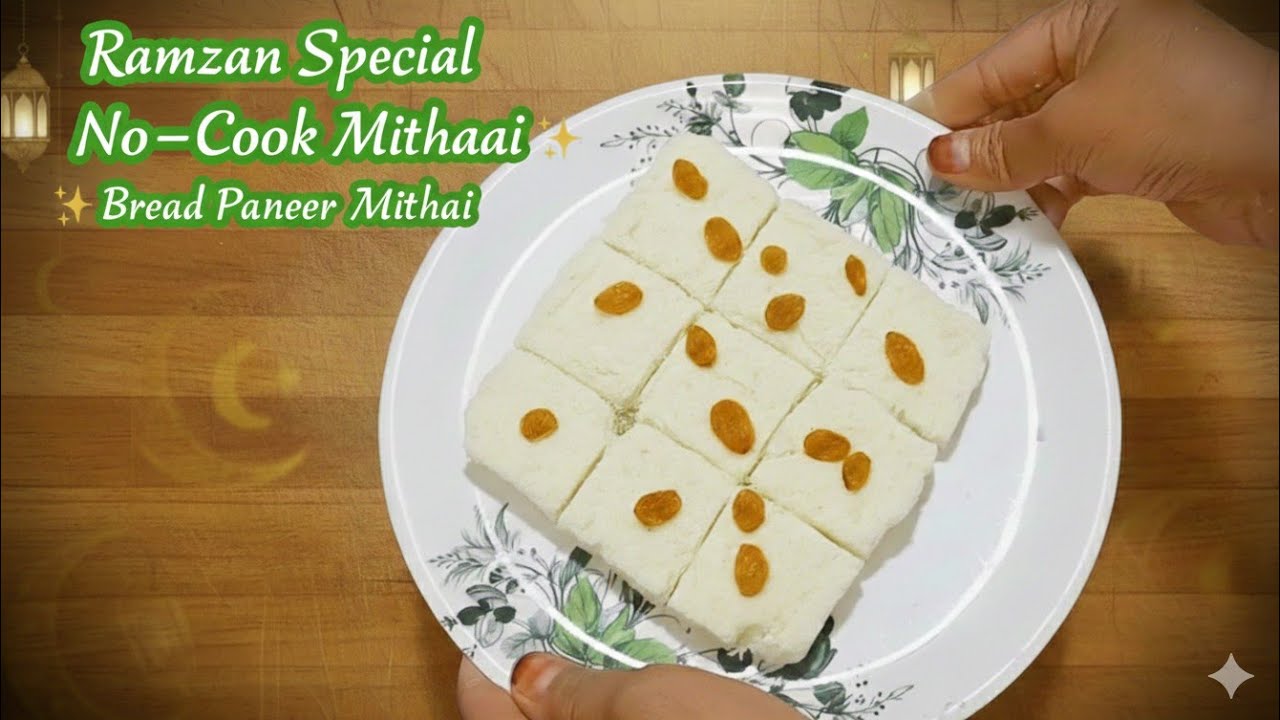 Bina Gas Jalaye 5 Minute Mein Shahi Mithaai | No-Cook Bread Paneer Sweet Instant Paneer-Bread Barfi 