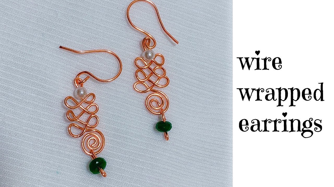 simple wire wrapped earrings/making simple wire earrings/handmade jewelry