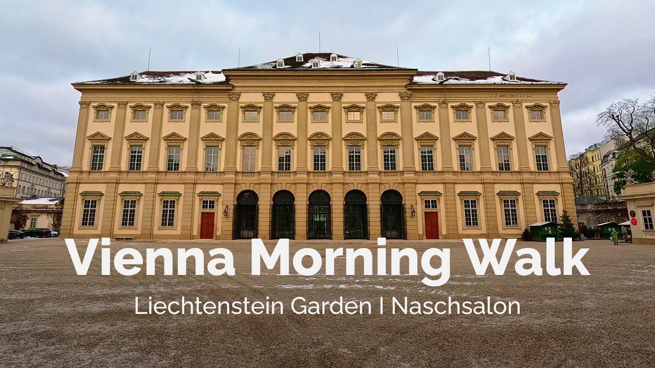Snowy Vienna Walk: Liechtenstein Garden, Cozy Café & Iconic Staircase 🇦🇹✨