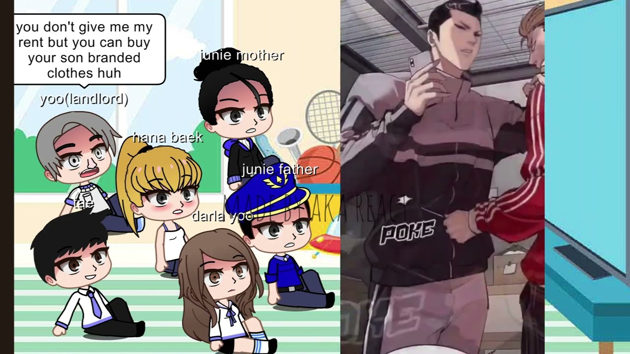 Queen Bee reacts to Junie as Gun(lookism)#lookism #gachanox #fighting #aka #reaction #gunpark