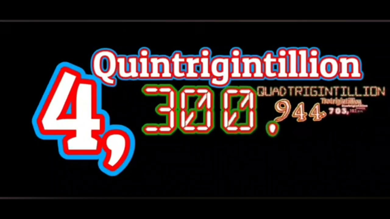 Numbers 1 Trigintillion to 1 Quadragintillion 10¹²³
