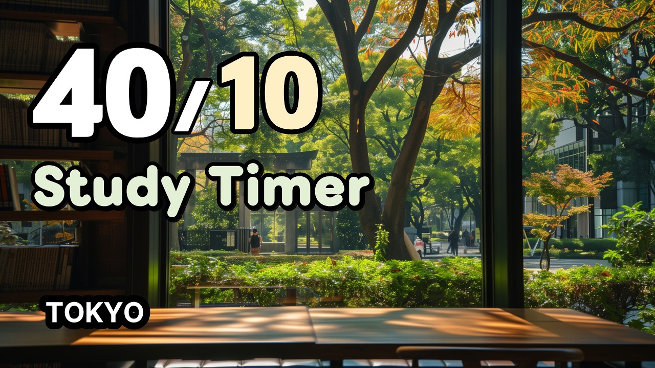 40/10 x2 Pomodoro Study Timer | Tokyo