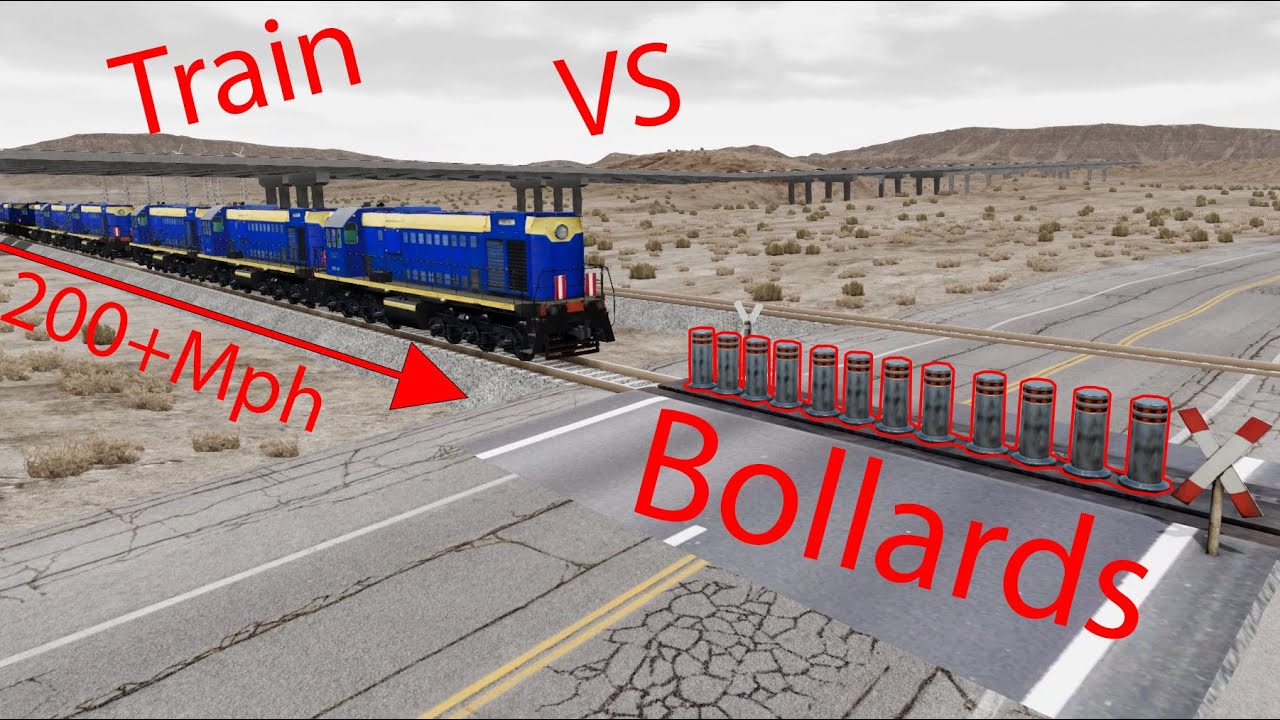 Train vs Bollards Part 3 | BeamNG.drive