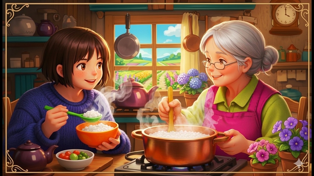 Grandmother’s Kitchen at Dawn | Warm Congee and Soft Memories | Healing ASMR