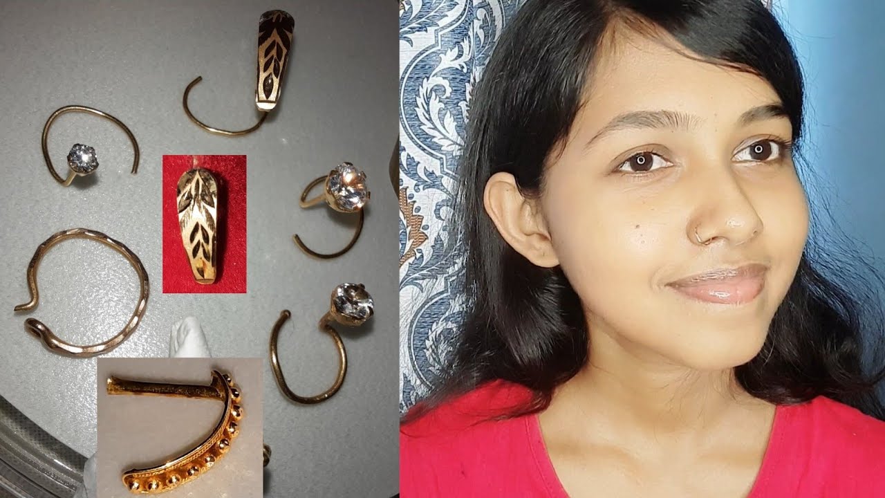 My new Nose Pine Collection|| Gold Nose ring Collections