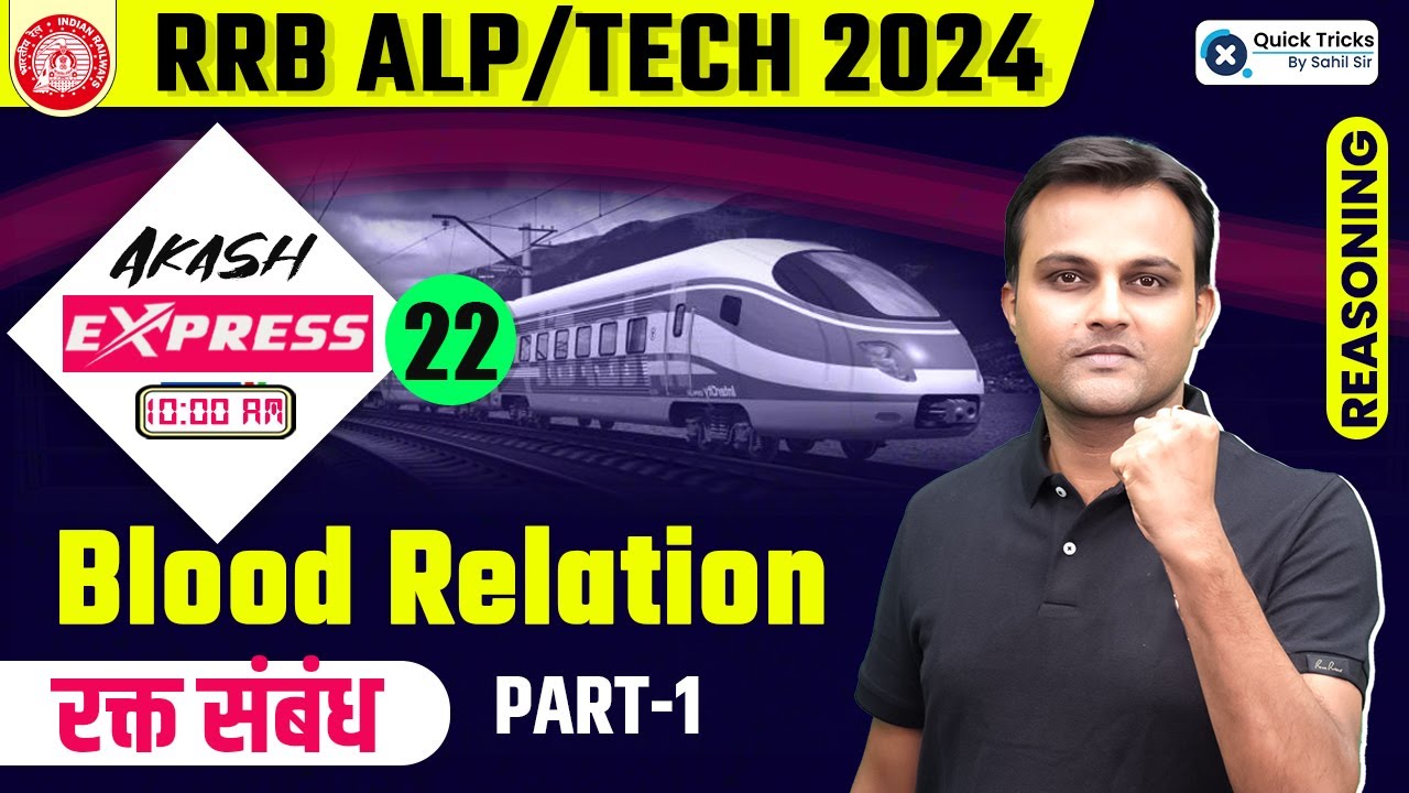 Akash Express for RRB ALP/Tech 2024 | Blood Relation Part - 1 | Reasoning by Akash Sir