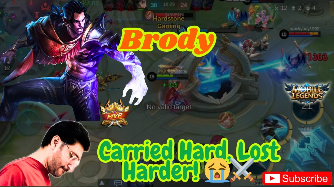 Brody Carry 12 Kills but Defeat! 😭⚔️ Intense MLBB Match | Mobile Legends | Solo q #hardstonegaming