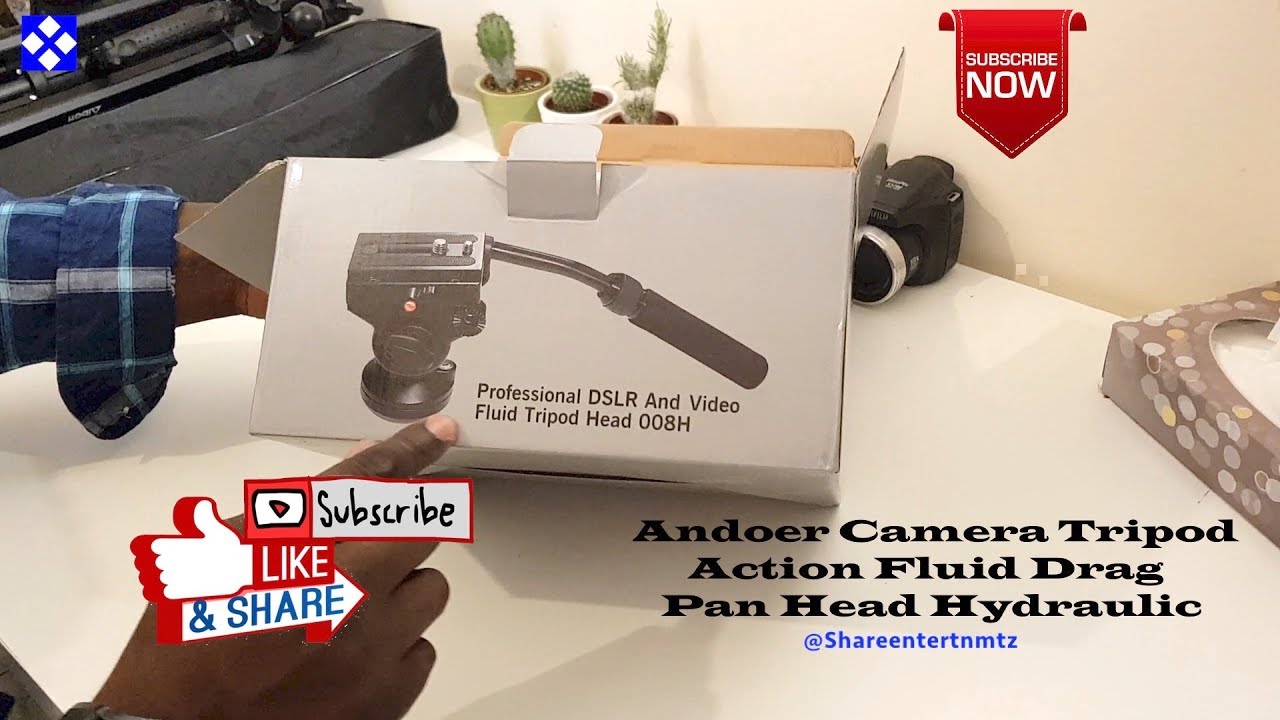 Andoer Camera Tripod Action Fluid Drag Pan Head Hydraulic