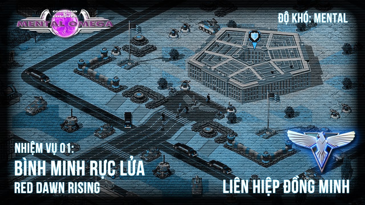 Mental Omega 3.3.6 Việt Hóa - Liên Hiệp Đồng Minh - Nhiệm Vụ 01: Red Dawn Rising (Bình Minh Rực Lửa)