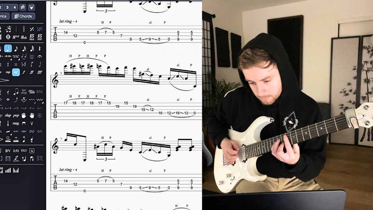 Watch me write my riff for the Tim Henson X video