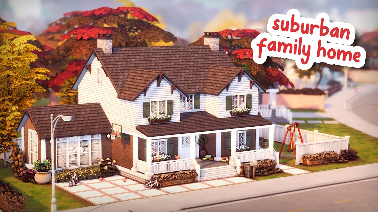 Suburban Family Home 🍁 || The Sims 4 Speed Build