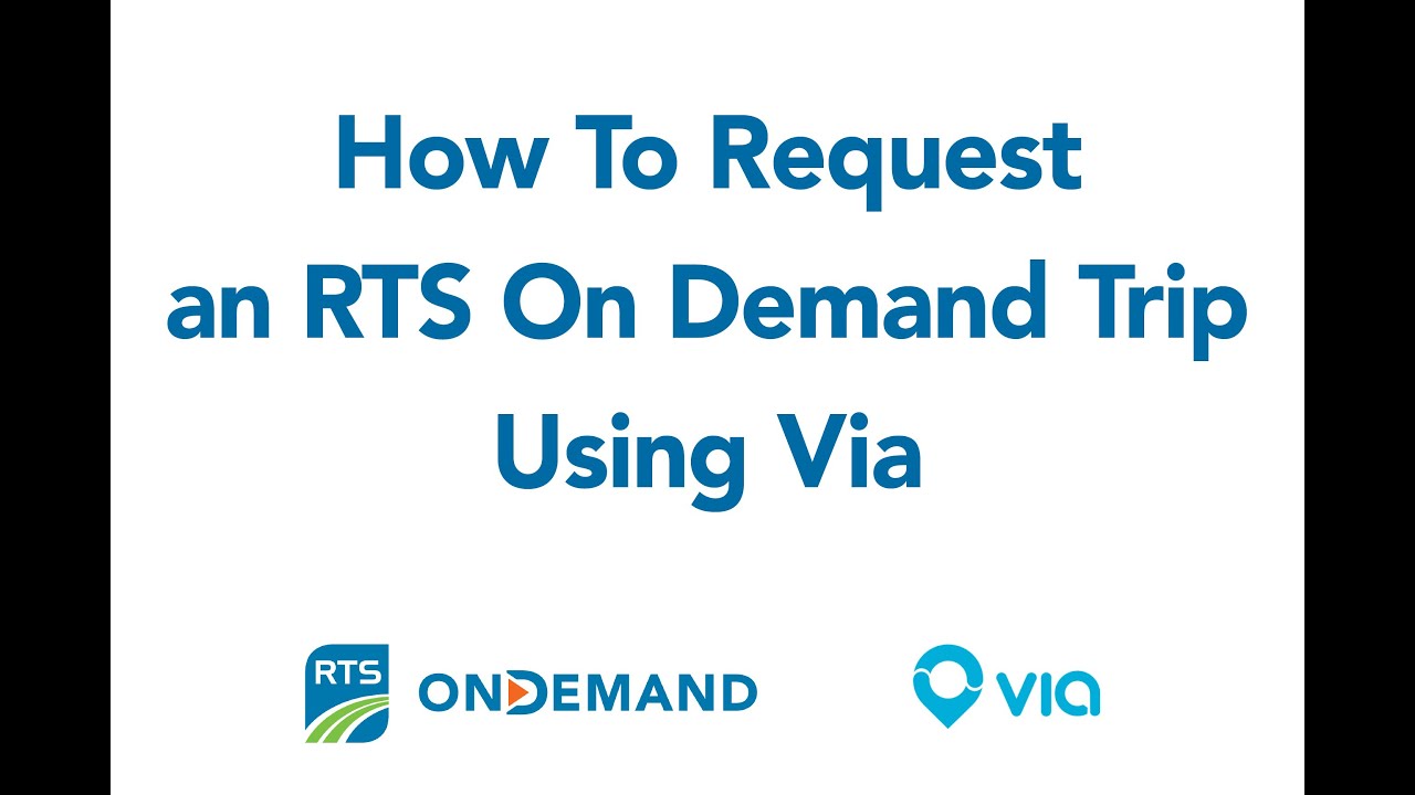How to request a trip with RTS On Demand/Via account