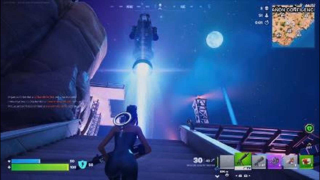 Fortnite - Así fue el Mini Evento del Cohete, de paso le quemaron las nachas a Kim XD