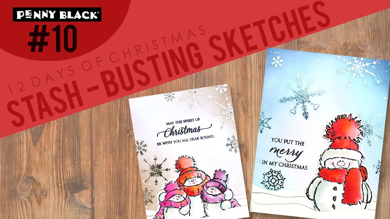 Stash-Busting Sketches | #10 Sensational Snowy Scenes | 12 Days of Christmas Cardmaking