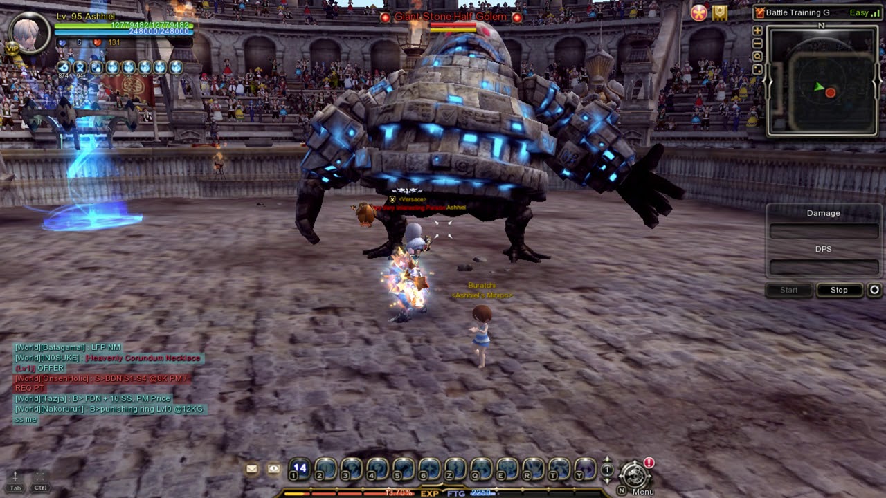 Dragon Nest SEA Crusader Blood Moon Jade damage test