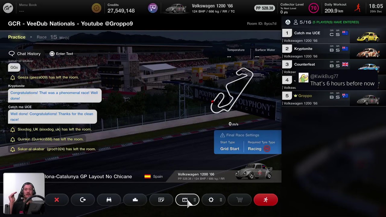 GCR VeeDub Nationals League- Party Chat